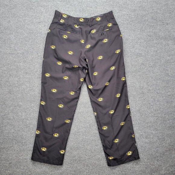 Mizzou Tigers Pants Mens 32x30 Black All Over Print MU Missouri Tigers College - Picture 2 of 9